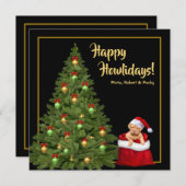 Sinterklaas met kerstcadeaubon feestdag feestdagenkaart (Voorkant / Achterkant)