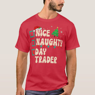 Sinterklaas met kerstcadeaulijst op fijne kerst op t-shirt