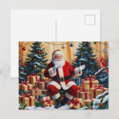 Sinterklaas met kerstcadeaus feestdagenkaart (Voorkant / Achterkant)
