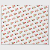 Sinterklaas met kerstcadeautjes voor kerstmis cadeaupapier (Vlak)