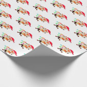 Sinterklaas met kerstcadeautjes voor kerstmis cadeaupapier (Hoek)