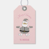 Sinterklaas met kerstfeestMode Cadeaulabel (Voorkant)