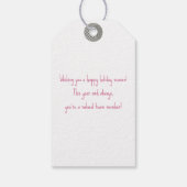 Sinterklaas met kerstfeestMode Cadeaulabel (Achterkant)