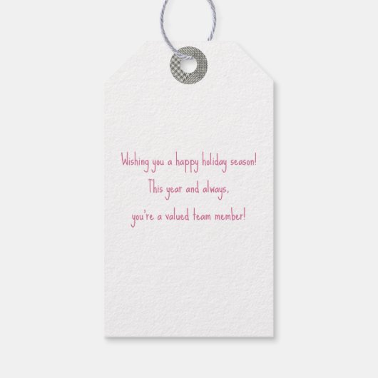 Sinterklaas met kerstfeestMode Cadeaulabel (Achterkant)