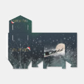 Sinterklaas met kerstlintlint in de middernacht bedankdoosjes (Uitgevouwen)