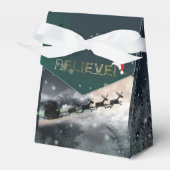 Sinterklaas met kerstlintlint in de middernacht bedankdoosjes (Voorkant Zijde)