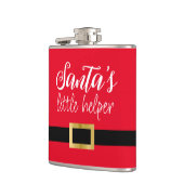 Sinterklaas met kerstmankreet Rood White Heupfles (Links)