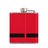 Sinterklaas met kerstmankreet Rood White Heupfles (Achterkant)