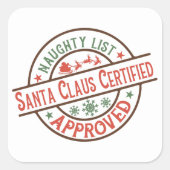 Sinterklaas met kerstmis vierkante sticker (Voorkant)