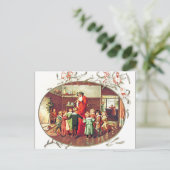 Sinterklaas met kinderafbeelding briefkaart (Staand voorkant)