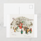 Sinterklaas met kinderafbeelding feestdagenkaart (Voorkant / Achterkant)