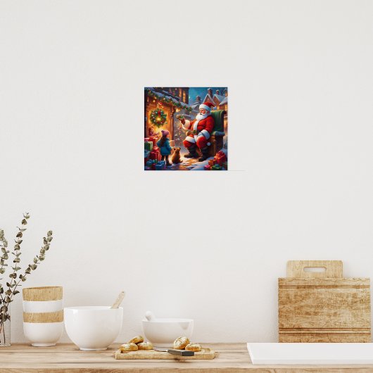 Sinterklaas met kinderen poster (Keuken)