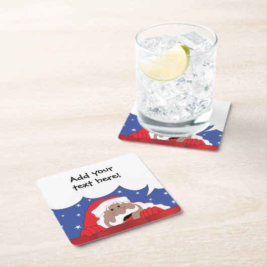 Sinterklaas met kleurenweergave kartonnen onderzetters (Insitu)