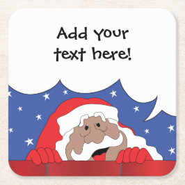 Sinterklaas met kleurenweergave kartonnen onderzetters