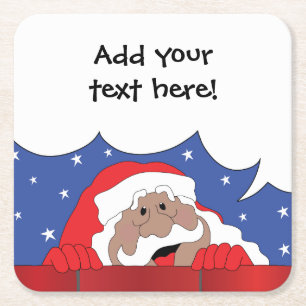 Sinterklaas met kleurenweergave kartonnen onderzetters