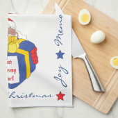 Sinterklaas met kleurenweergave theedoek (Quarter Fold)