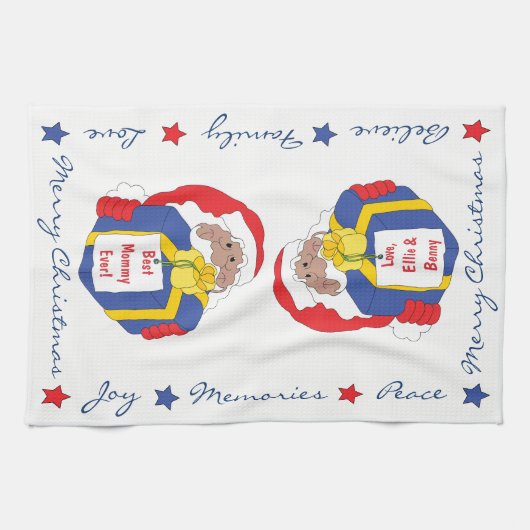 Sinterklaas met kleurenweergave theedoek (Horizontaal)