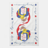 Sinterklaas met kleurenweergave theedoek (Verticaal)