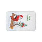 Sinterklaas met konijnenfox en eekhoorn badmat (Voorkant)