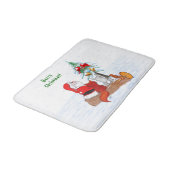 Sinterklaas met konijnenfox en eekhoorn badmat (Gekanteld)