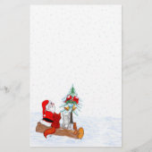 Sinterklaas met konijnenfox en eekhoorn briefpapier (Voorkant)