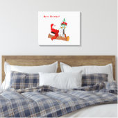 Sinterklaas met konijnenfox en eekhoorn canvas afdruk (Insitu (Slaapkamer))