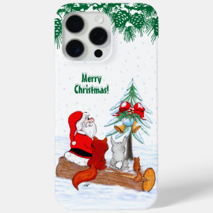 Sinterklaas met konijnenfox en eekhoorn iPhone 15 pro max hoesje