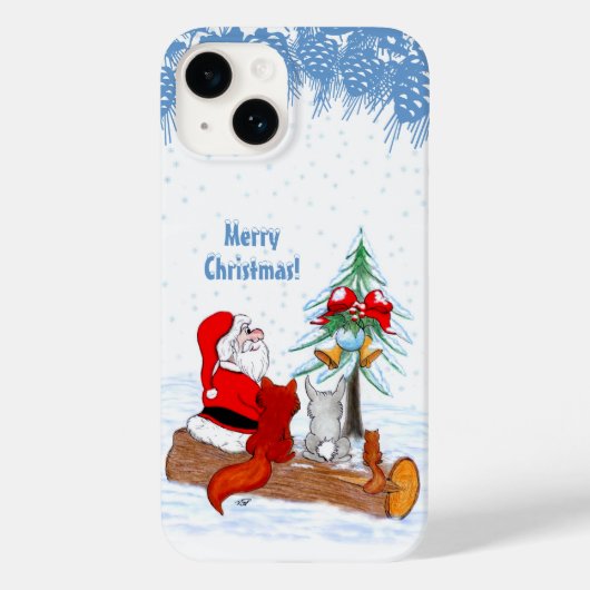 Sinterklaas met konijnenfox en eekhoorn Case-Mate iPhone case (Achterkant)