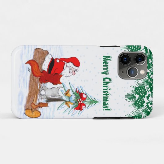 Sinterklaas met konijnenfox en eekhoorn Case-Mate iPhone case (Achterkant (horizontaal))