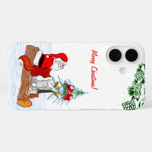 Sinterklaas met konijnenfox en eekhoorn Case-Mate iPhone case (Achterkant (horizontaal))