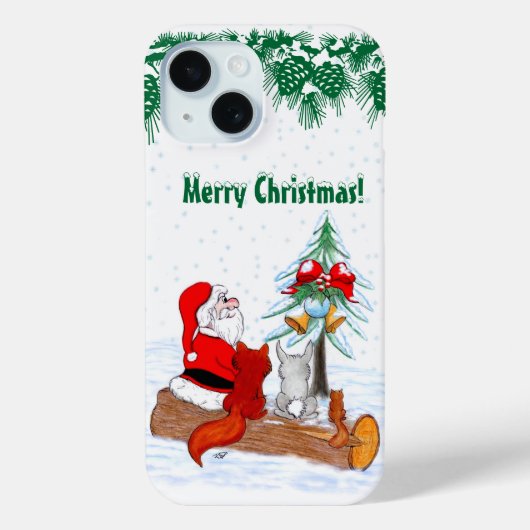 Sinterklaas met konijnenfox en eekhoorn Case-Mate iPhone case (Achterkant)