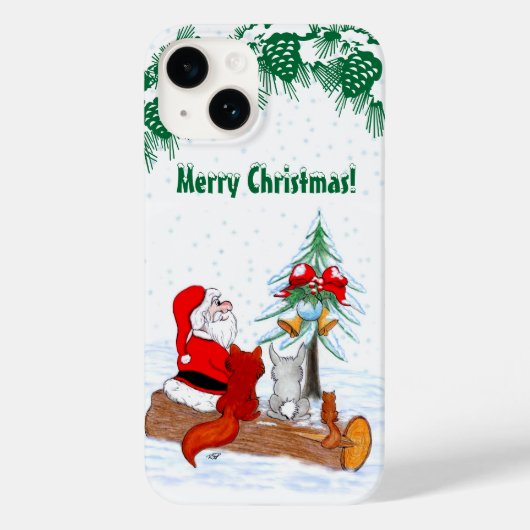 Sinterklaas met konijnenfox en eekhoorn Case-Mate iPhone case (Achterkant)