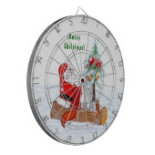 Sinterklaas met konijnenfox en eekhoorn dartbord (Voorkant Links)