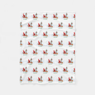 Sinterklaas met konijnenfox en eekhoorn fleece deken