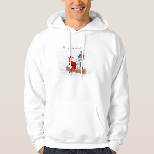 Sinterklaas met konijnenfox en eekhoorn hoodie (Voorkant)