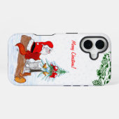 Sinterklaas met konijnenfox en eekhoorn iPhone 16 hoesje (Achterkant horizontaal)