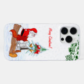 Sinterklaas met konijnenfox en eekhoorn iPhone hoesje (Achterkant horizontaal)