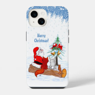 Sinterklaas met konijnenfox en eekhoorn iPhone 14 hoesje