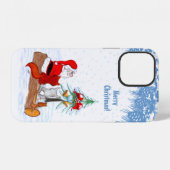 Sinterklaas met konijnenfox en eekhoorn iPhone hoesje (Achterkant horizontaal)