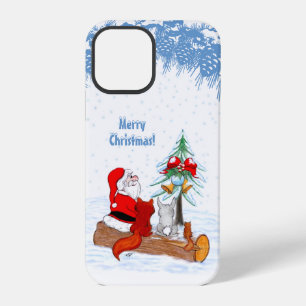 Sinterklaas met konijnenfox en eekhoorn iPhone 12 pro hoesje