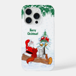 Sinterklaas met konijnenfox en eekhoorn iPhone 15 pro case