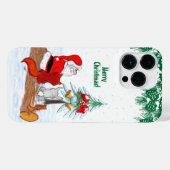 Sinterklaas met konijnenfox en eekhoorn iPhone hoesje (Achterkant horizontaal)