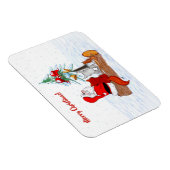 Sinterklaas met konijnenfox en eekhoorn magneet (Rechterzijde)