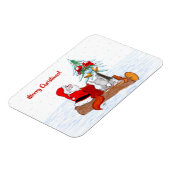 Sinterklaas met konijnenfox en eekhoorn magneet (Linkerzijde)