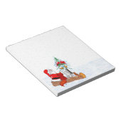 Sinterklaas met konijnenfox en eekhoorn notitieblok (Schuin)