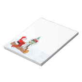 Sinterklaas met konijnenfox en eekhoorn notitieblok (Linkerzijde)