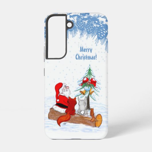 Sinterklaas met konijnenfox en eekhoorn samsung galaxy hoesje (Achterkant)