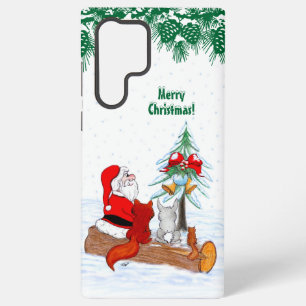 Sinterklaas met konijnenfox en eekhoorn samsung galaxy hoesje