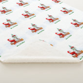 Sinterklaas met konijnenfox en eekhoorn sherpa deken (3/4)