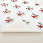 Sinterklaas met konijnenfox en eekhoorn sherpa deken (3/4)